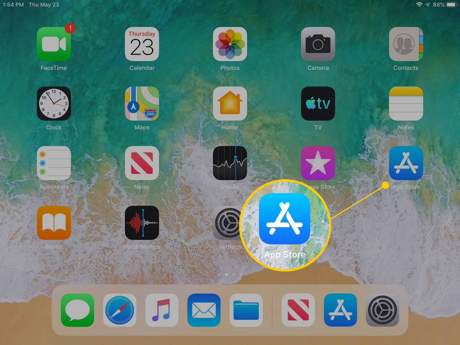 App Store application from the iPad