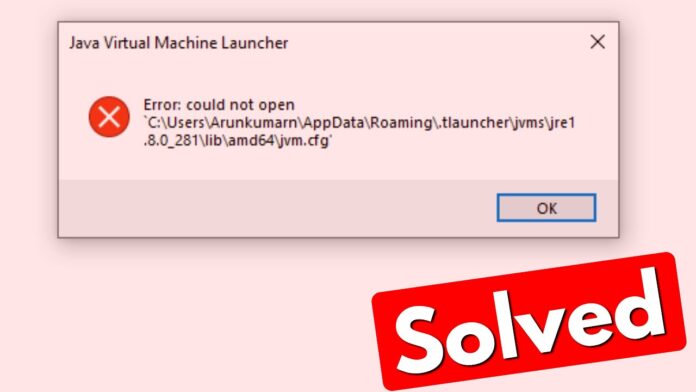 java virtual machine launcher error unable to access jarfile minecraft