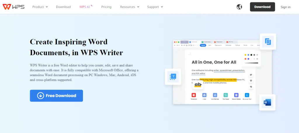  WPS Office Writer