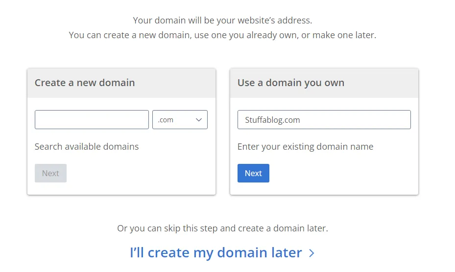 BlueHost Domain