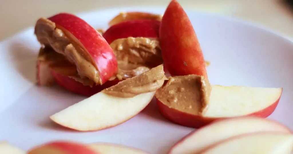 Peanut-Butter-Coated Apple Slices