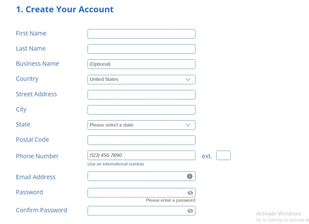 Bluehost Account