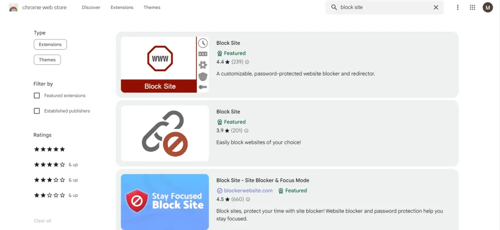 install any website blocker