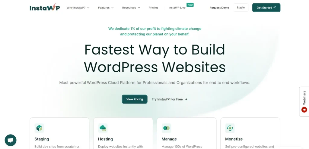 InstaWP WordPress development tool