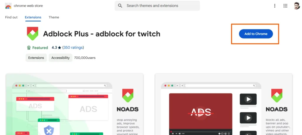 Twitch AdBlock Plus extension