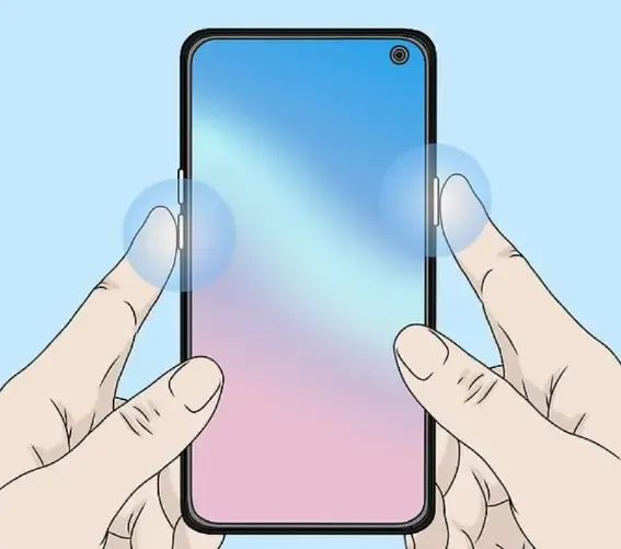 Press and hold the power and the volume-down button