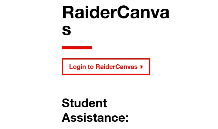 RaiderCanvas login