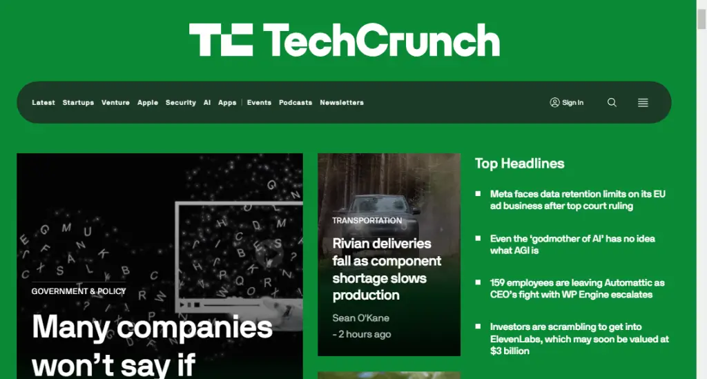 Tech Crunch - Tech Startup News