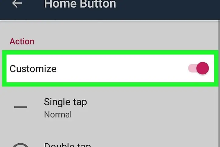 Pick any button you want to configure and click on “customize”. 