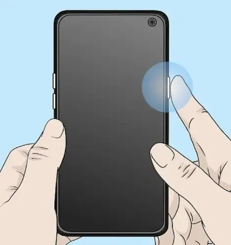 press and hold the power button for a while