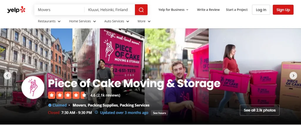 Piece of Cake Moving & Storage reviews