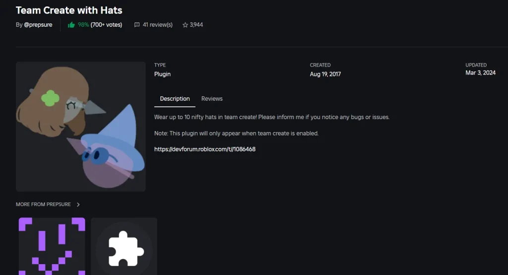Features of Roblox Creator Marketplace