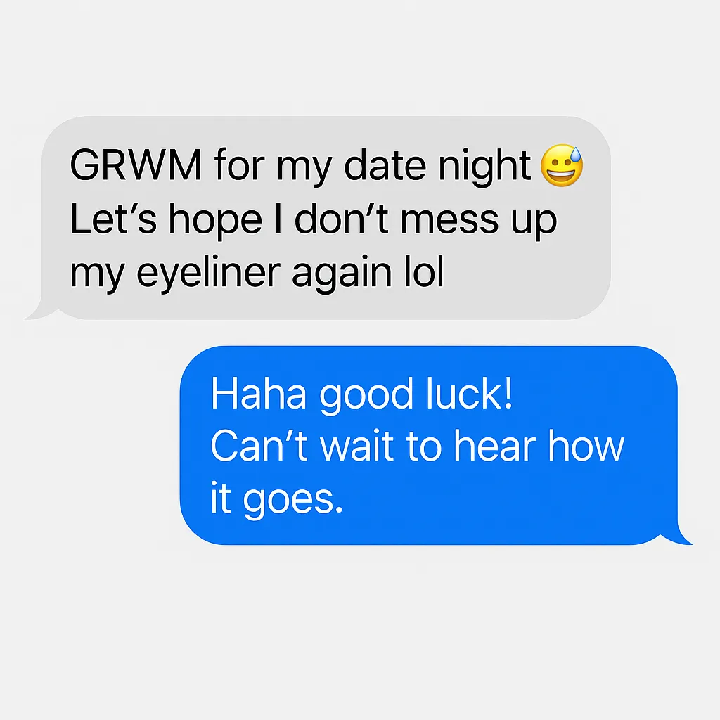 What Does GRWM Mean - GRWM Example in Chat