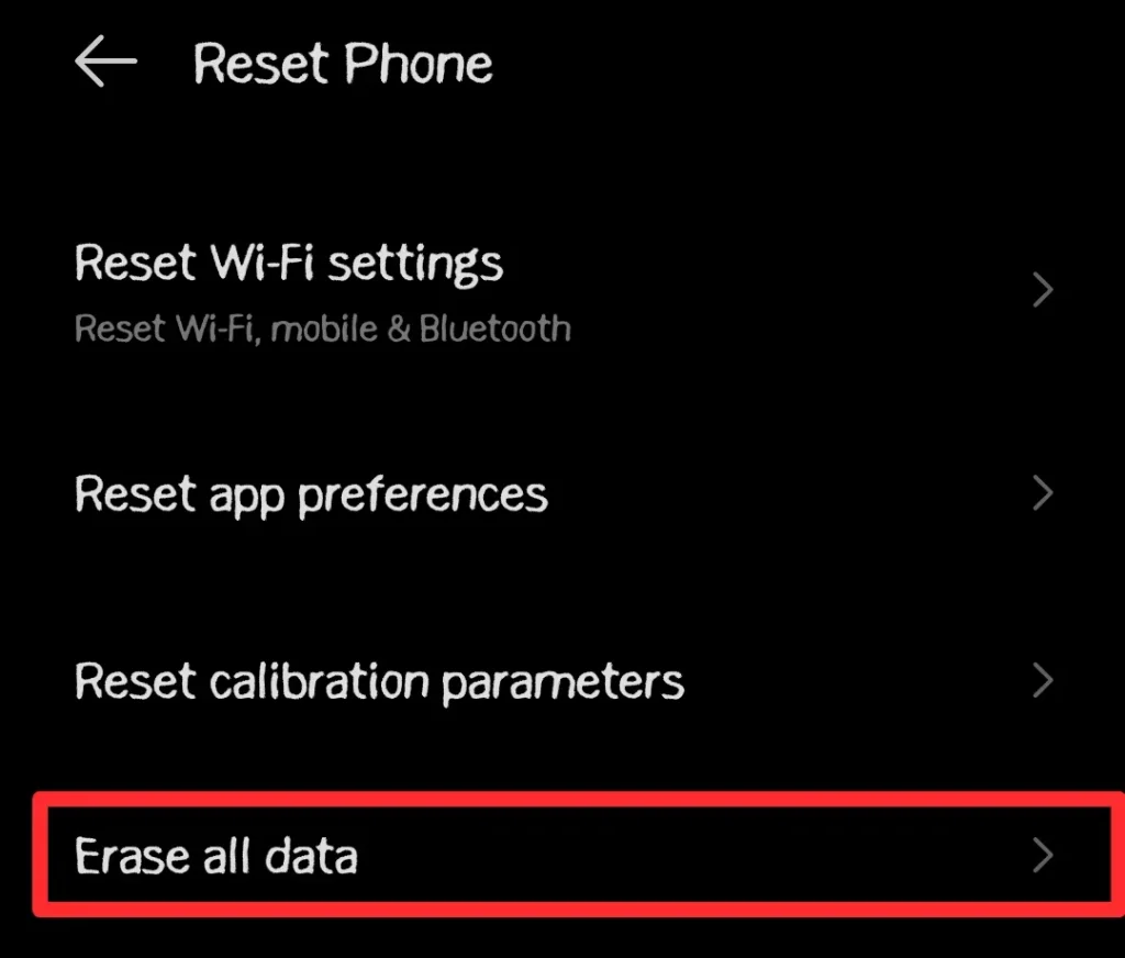 Select the option to restart your device