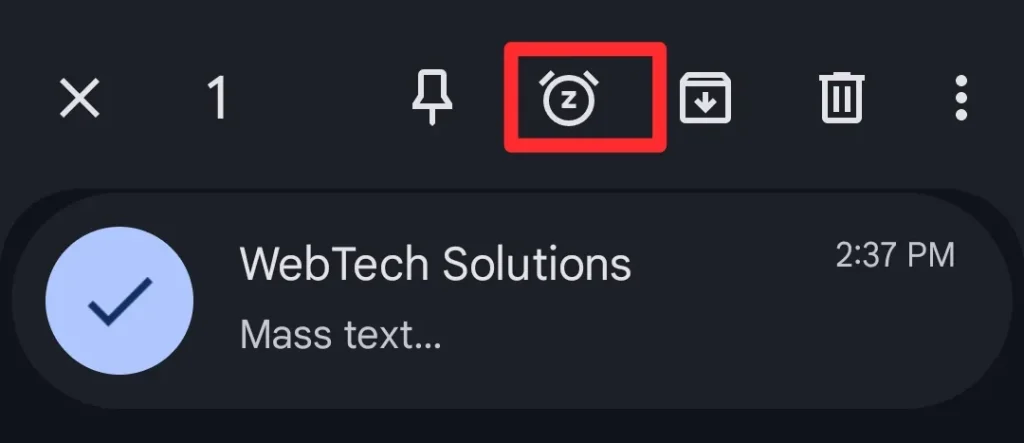 Select “Notifications” or the bell icon