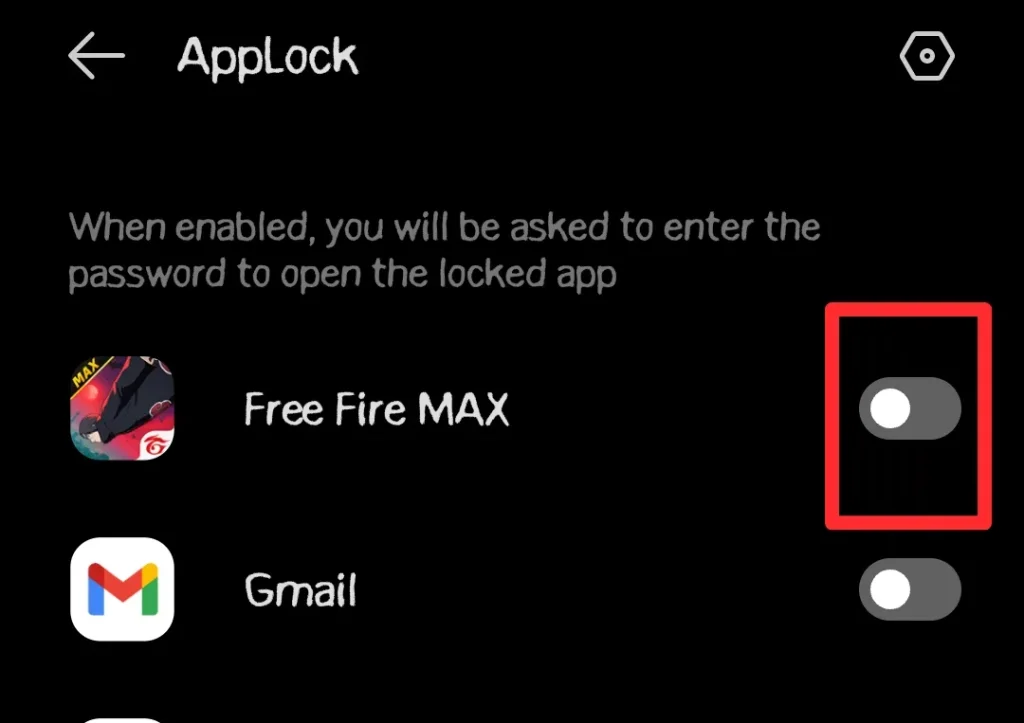 Select the apps you want to lock