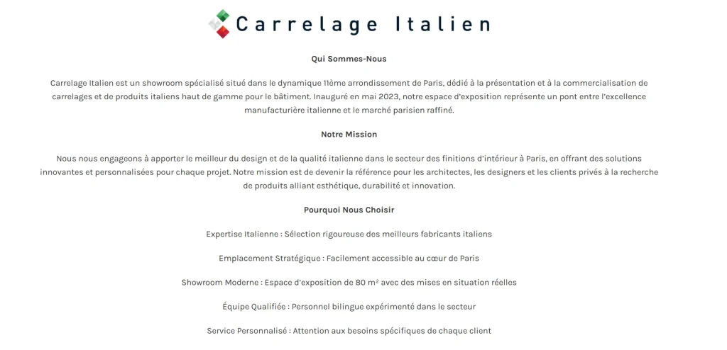 Carrelage Italien
