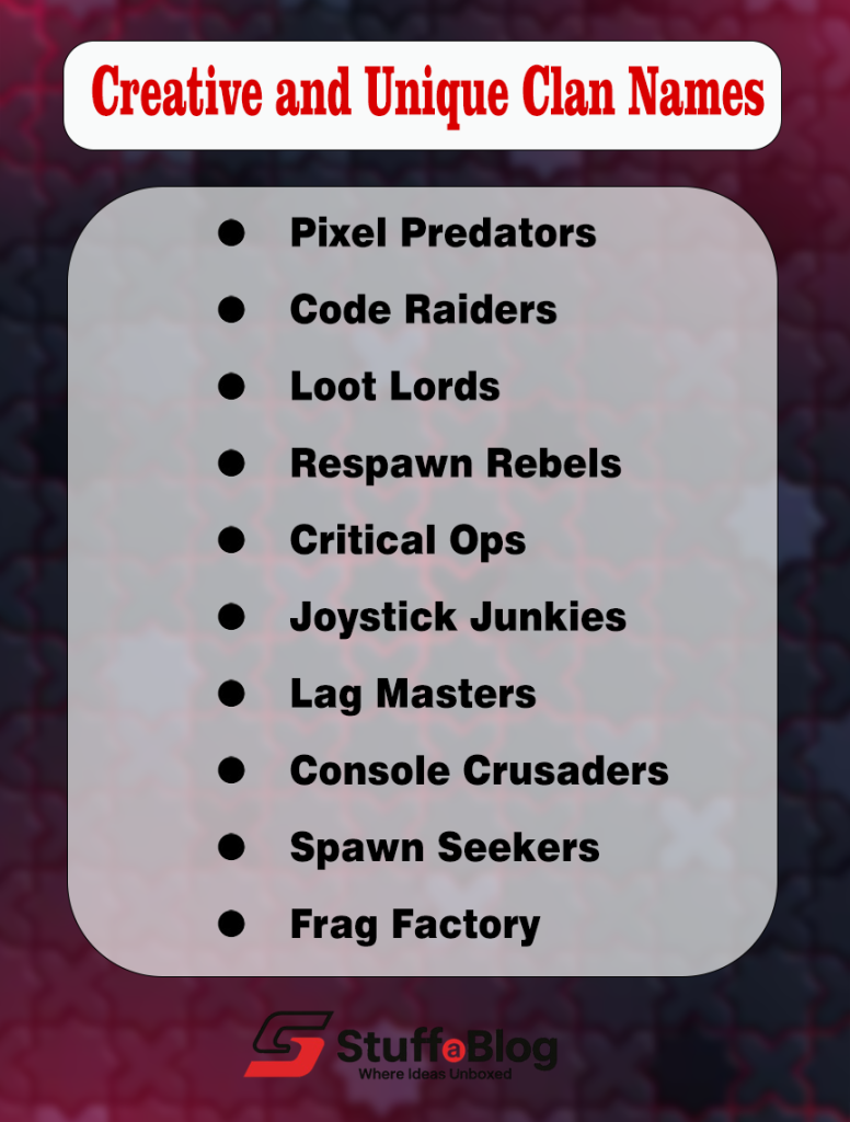 Creative and Unique Clan Names