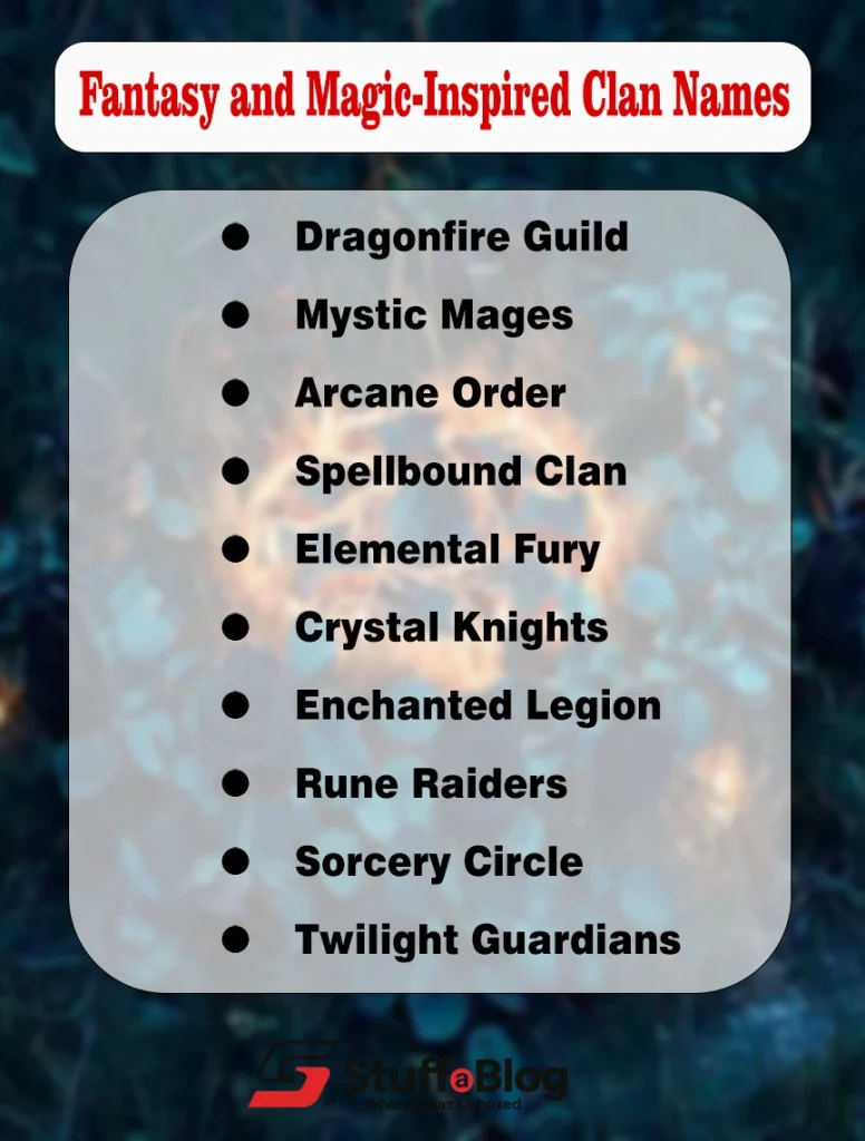 Military and Tactical Clan Names