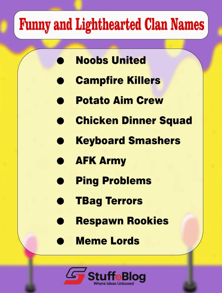 Funny and Lighthearted Clan Names