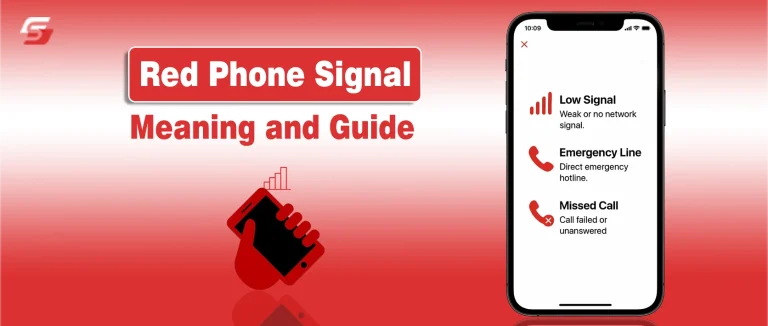 Red Phone Signal | Meaning, Causes & Fixes on Android and iPhone Red phone signal icon on smartphone screen indicating network or SIM error on Android and iPhone.