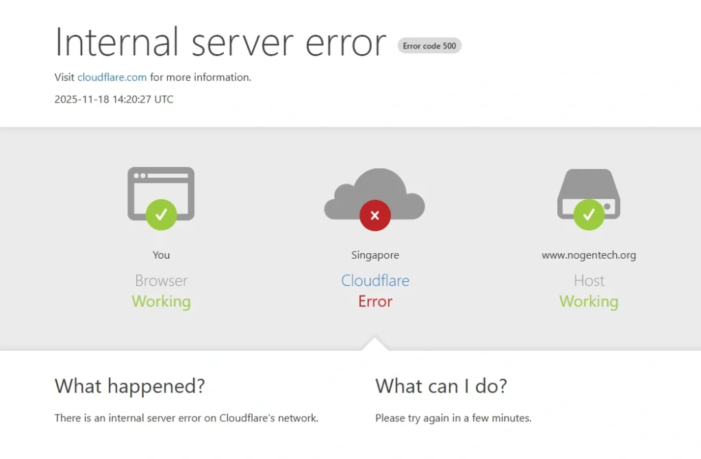 NogenTech.org is down