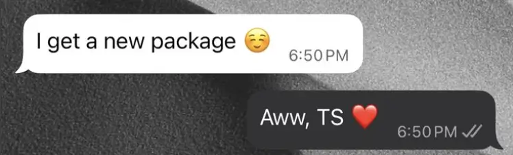 A Visual of TS Meaning on Texting in a Positive Way