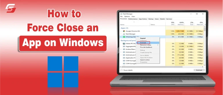 how to force close an app on windows