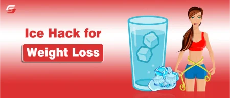 Ice Hack for Weight Loss showing a glass of ice-cold water for fat-burning, metabolism boost, and appetite control