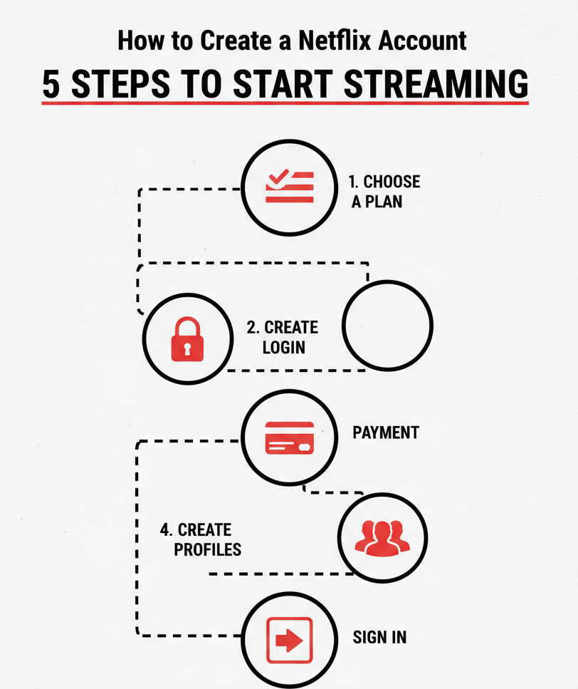 5 simple steps to create netflux account