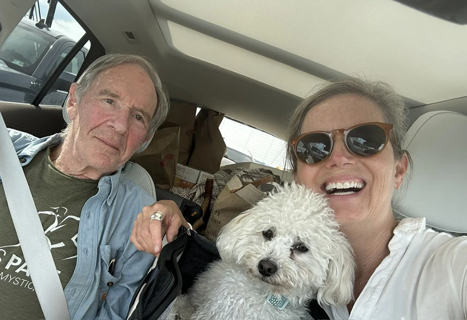 A selfie photo of both Shyla Nelson Stewart with Andrew image taken by facebook