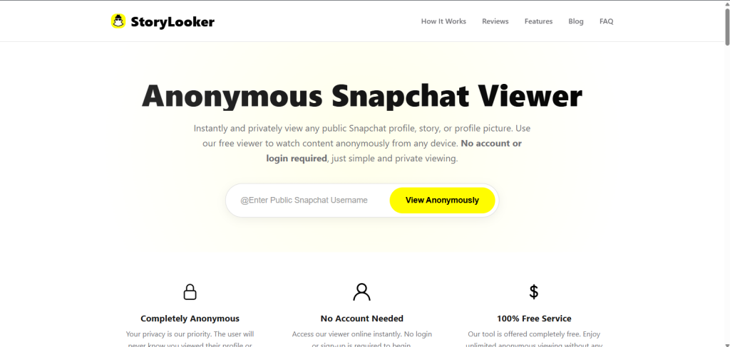 Screenshot from storylooker website