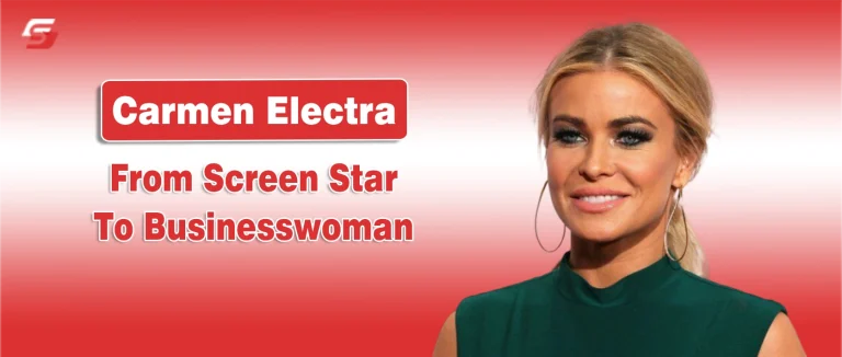 Carmen Electra's Net Worth" overlaid on a celebrity red carpet photo.