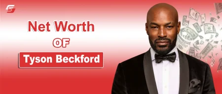 Tyson Beckford on the Ralph Lauren 2026 runway with text Tyson Beckford net worth.