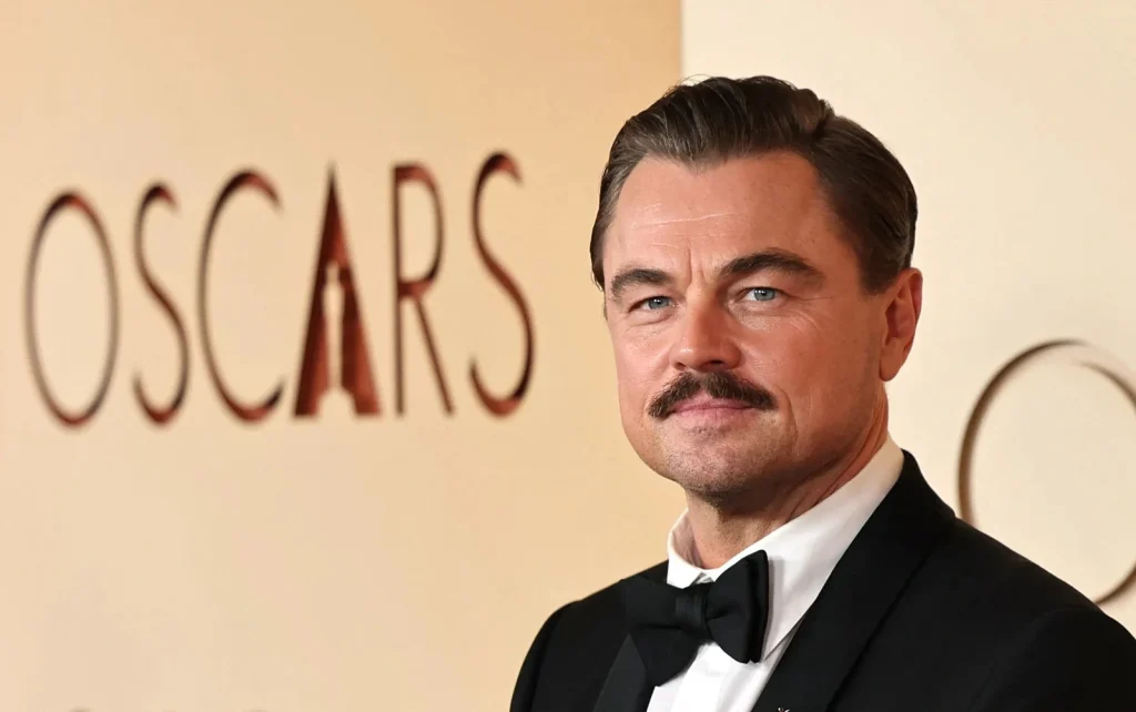 A screenshot of Leonardo DiCaprio with his new look by stuffablog.com