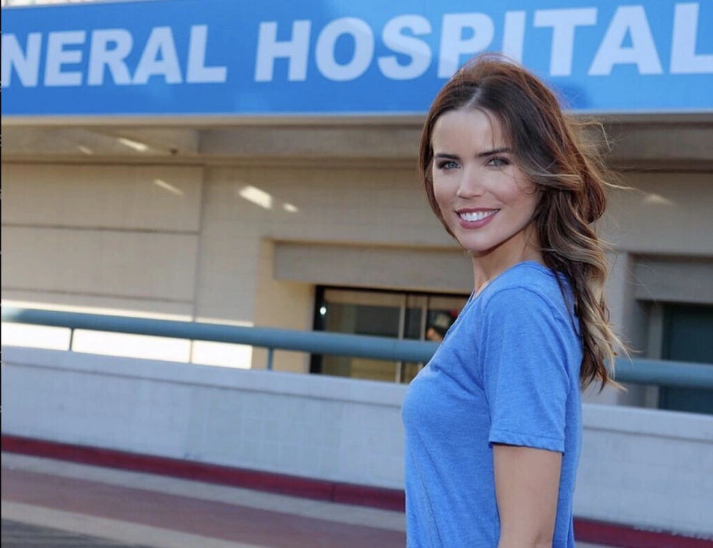 Sophia Mattsson in Front of the General Hospital Building