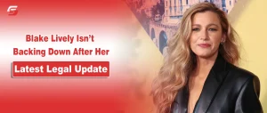 Blake Lively Breaks Silence Following Dismissal of Harassment Claims in Baldoni Lawsuit Blake Lively in a professional portrait on a red and white news graphic.