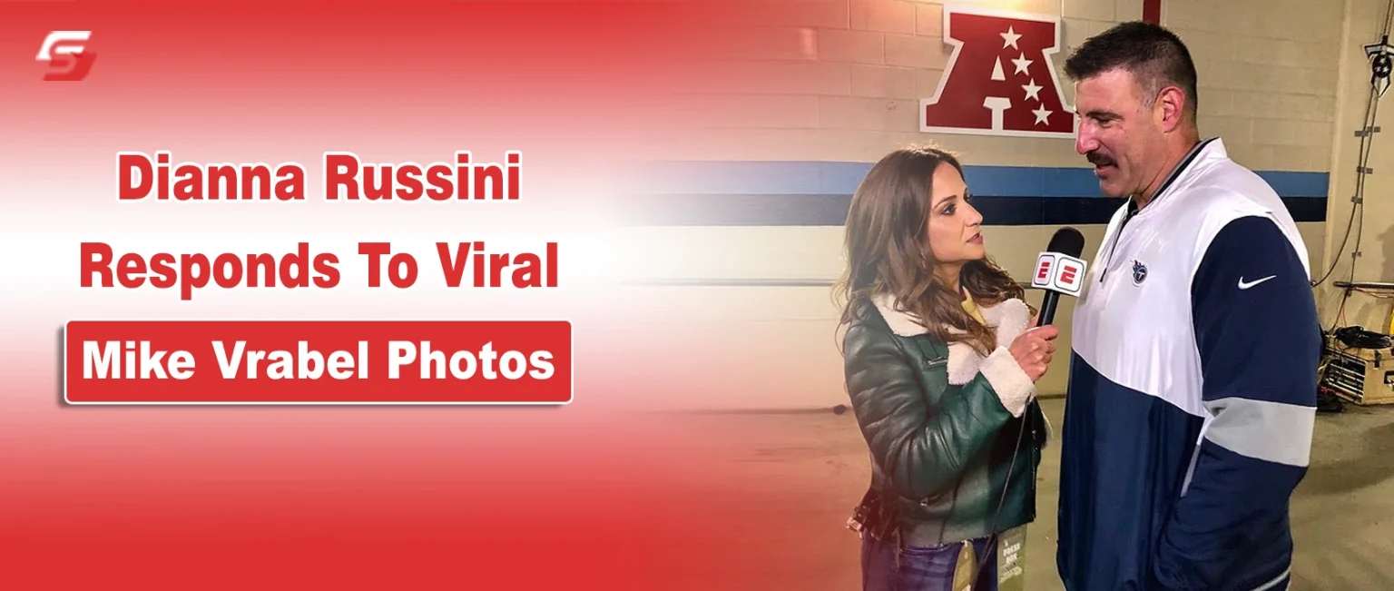 Dianna Russini Clarifies Sedona Photos With Mike Vrabel Amid Viral Rumors Dianna Russini interviewing Mike Vrabel for a celebrity news update.