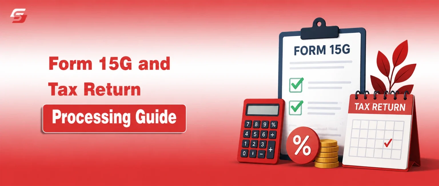 Form 15G and Tax Return Processing Guide banner for StuffABlog.